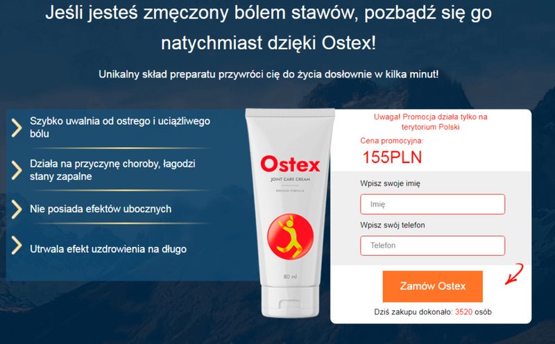 Ostéoza - nieuniknione ból stawów? Odkryj, jak Ostex Relief może pomóc! - overview